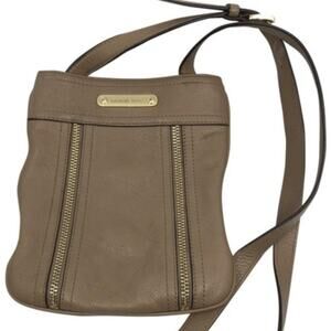 MK Leather Crossbody Bag Zipper Front